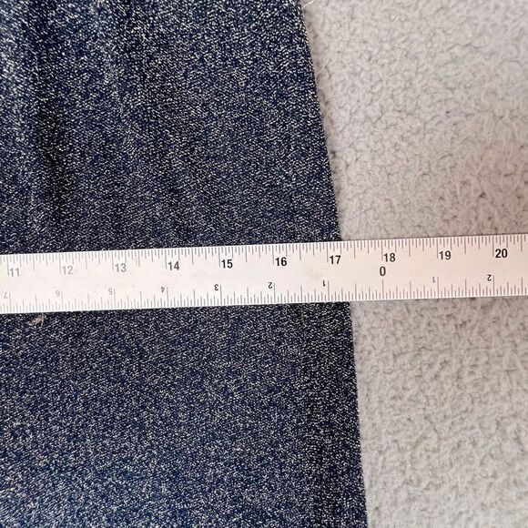 FREE PEOPLE WOMENS DRESS MAXI BLUE WITH SILVER GLITTER SIZE S P - Picture 6 of 10